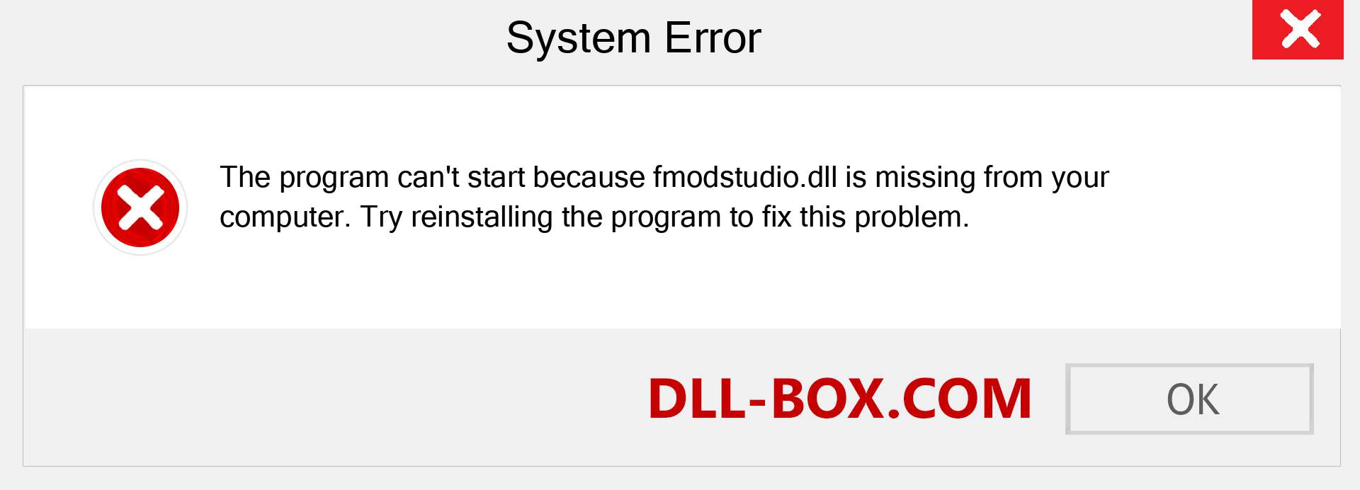 fmodstudio.dll file is missing?. Download for Windows 7, 8, 10 - Fix  fmodstudio dll Missing Error on Windows, photos, images